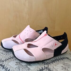 Jordan Kids Pink and Black Sandals